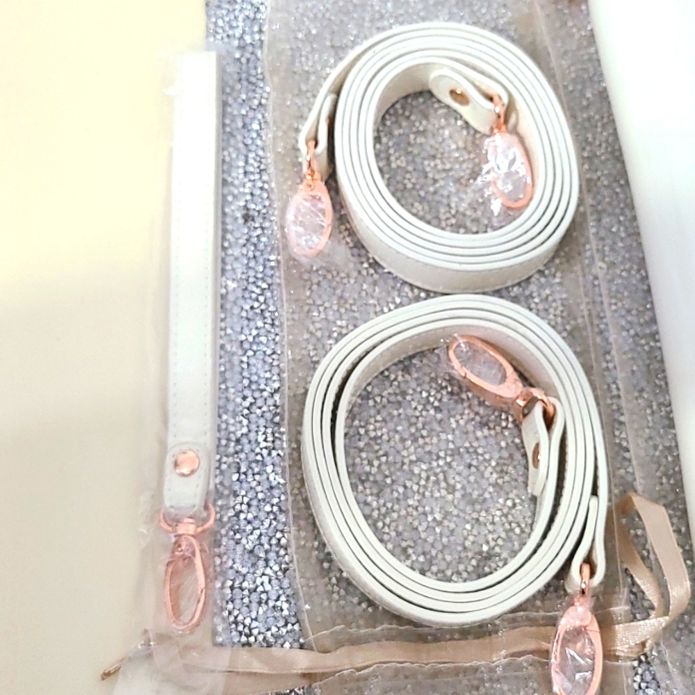 6 Piece Multi-Use Wallet, Wristlet, Clutch, Purse & Crossbody w/Rose Gold Emblem - Picture 11 of 13